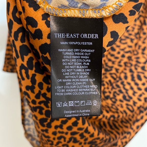 Leopard Print Special Occasion Mini Dress Open Back Long Sleeve Size MED - Picture 11 of 11